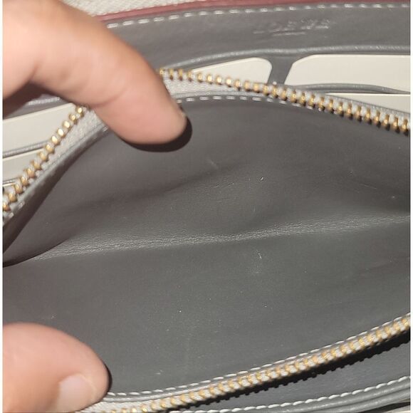 Loewe Monogram Zip Round Long Wallet Gray Marron in EUC with Dustbag Vintage - Picture 7 of 13